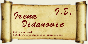Irena Didanović vizit kartica